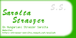 sarolta straszer business card